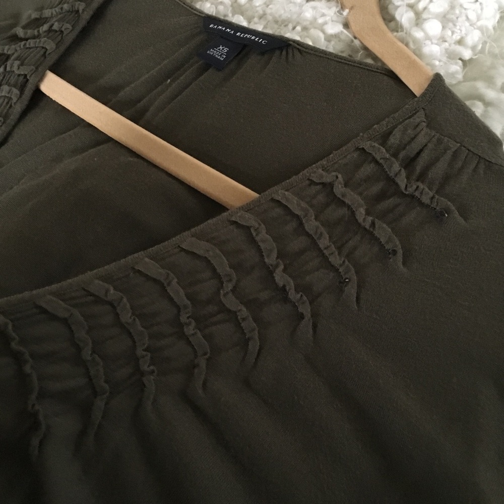 BANANA REPUBLIC olive green tie-back dress x-small